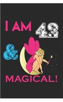i Am 42 Notebook & Magical ! Birthday Gift