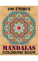 100 Unique Mandalas Coloring Book