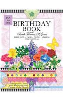 Birthday Book with Birth Flowers and Gems