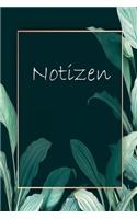 Notizen: Liniertes Notizbuch mit Blumen / 120 linierte Seiten / A5
