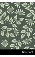 Notebook: Fleurs, Fond, Feuille, Feuilles Carnet / Journal / Livre d'écriture / Calepin / Agenda / Notes - 6 x 9 pouces (15,24 x 22,86 cm), 150 pages, surface
