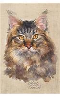 Maine Coon Cat Portrait Notebook: Blank Dot Grid Journal for Cat Lovers, Cat Mom, Cat Dad and Pet Owners - 6x9 - 5MM Dot Grid Pages