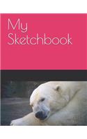 My Sketchbook: Sleeping Polar Bear Themed My Sketchbook 100 Pages 8.5 X 11