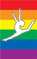 Gymnastics Rainbow Flag - Lined Notebook: College Ruled Writing Journal