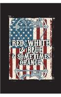 Red White & Blue: Bow Archery Hunting Journal For Men: Blank Lined Notebook