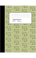 College Ruled Green: Composition Notebook Cats - 110 Pages (8.5" x 11")