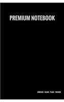 Premium Notebook - Unruled / Blank / Plain / Unlined