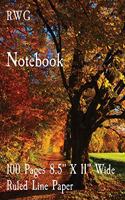 Notebook: 100 Pages 8.5" X 11" Wide Ruled Line Paper
