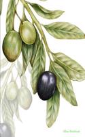 Olive Notebook: Olives Notebook Cover: Writing Journal Style Lined Ruled Pages: Minimalist Designed: 6 X 9 Soft Cover with Cream Paper for Note Taking & to Do Lists