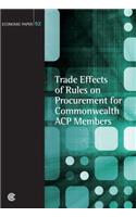 Trade Effects of Rules on Procurement for Commonwealth ACP Members