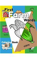 First Farm Words Coloring Book for Toddlers