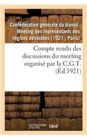 Compte Rendu Des Discussions Du Meeting Des Représentants Des Régions Dévastées