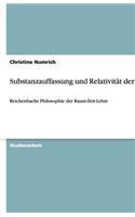 Substanzauffassung und Relativität der Zeit