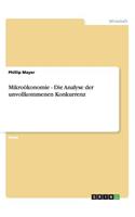 Mikroökonomie - Die Analyse der unvollkommenen Konkurrenz: (German)