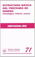Estructura basica del prestamo de dinero (sinalagma, interes, usura)