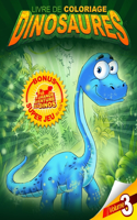 Livre de coloriage Dinosaures Bonus Super jeu au dos