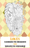 Malbücher für Erwachsene - Therapie und Stressabbau - Tier - Löwen