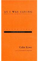 As I Was Saying, Volume 3
