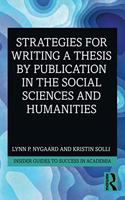 Strategies for Writing a Thesis by Publication in the Social Sciences and Humanities