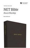 NET Bible, Pew and Worship, Hardcover, Black, Comfort Print