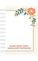 Blank Music Sheet Manuscript Notebook