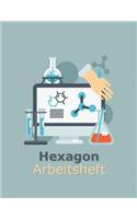 Hexagon Arbeitsheft: 108 Seiten - Hexagon Raster