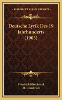 Deutsche Lyrik Des 19 Jahrhunderts (1903)
