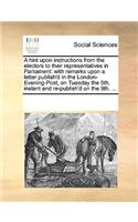 A hint upon instructions from the electors to their representatives in Parliament: (English)