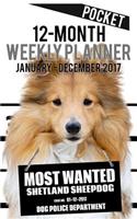 2017 Pocket Weekly Planner - Most Wanted Shetland Sheepdog: Daily Diary Monthly Yearly Calendar