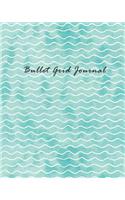 Bullet Grid Journal: Peaceful Pastel Turquoise 150 Dot Grid Pages (Size 8x10 Inches) with Bullet Journal Sample Ideas