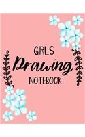 Girls Drawing Notebook: Blank Doodle Draw Sketch Books