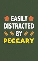 Easily Distracted By Peccary: Peccary Lovers Funny Gifts Dot Grid Journal Notebook 6x9 120 Pages