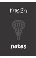 mesh notes: small lined Lacrosse Notebook / Travel Journal to write in (6'' x 9'') 120 pages