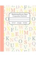 Handwriting Practice Paper Composition Notebook: Blank Writing Sheets with Dotted Midline for Kids size 8.5x11 inches