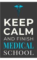 Keep Calm and Finish Medical School: Funny Med Student Journal Notebook Gift