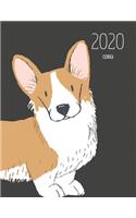 2020 Corgi: Dated Weekly Planner With To Do Notes & Dog Quotes - Corgi With Tail 2(30 Awesome Calendar Planners for Dog Owners Dark)
