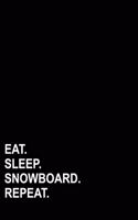 Eat Sleep Snowboard Repeat: (Five Column Ledger)