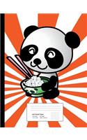 Panda Graph Paper Composition Book: 5x5 Graph Ruled Notebook, 200 sheets, 100 pages
