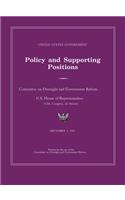 United States Government Policy and Supporting Positions 2012 (Plum Book). Large Format Desk Reference Edition.