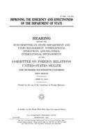 Improving the efficiency and effectiveness of the Department of State