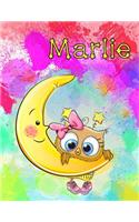 Marlie: Personalized Book with Name, Journal, Notebook, Diary, 105 Lined Pages, 8 1/2" x 11"