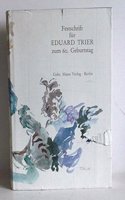 Festschrift Fur Eduard Trier