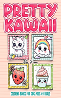 Pretty Kawaii Coloring Books for Kids Ages 4-8 Girls