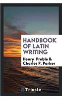 Handbook of Latin Writing