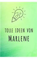 Tolle Ideen von Marlene: Liniertes Notizbuch für deinen Vornamen