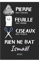 Rien ne bat Ismaël - Notes: Noms Personnalisé Carnet de notes / Journal pour les garçons et les hommes. Kawaii Pierre Feuille Ciseaux jeu de mots. Fournitures scolaires, premie
