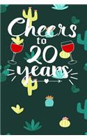 Cheers to 20 Years: Marriage journal for couples - Inspirational Journal to write for Ideas and Adventures for Couples