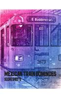 Mexican Train Dominoes Score Sheets