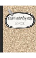 Cursive handwriting paper notebook