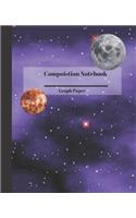 Composition Notebook: for girls and boys outer space design- Teens Kids School Writing Notes Journal - 100 Pages of graph paper (7.5 x 9.25)